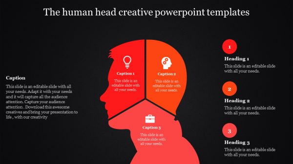 creative powerpoint templates-The human head creative powerpoint templates-3