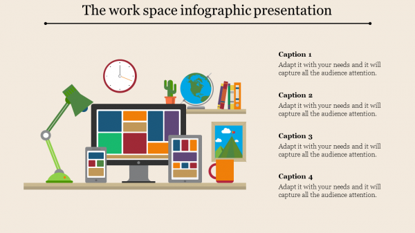 infographic presentation-The work space infographic presentation