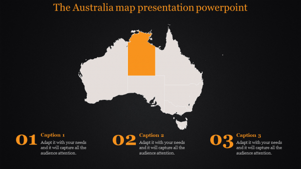 map presentation powerpoint-The Australia map presentation powerpoint