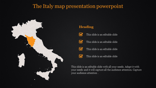 map presentation powerpoint-The Italy map presentation powerpoint