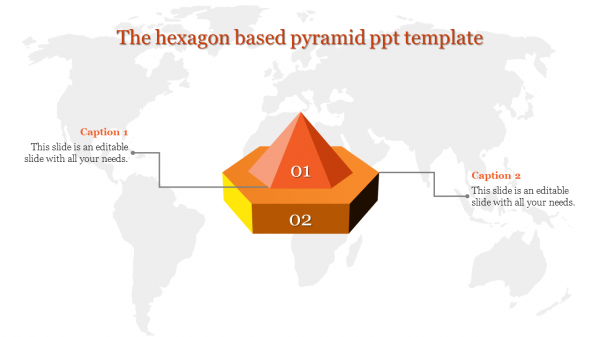pyramid ppt template-The hexagon based pyramid ppt template-2-Orange