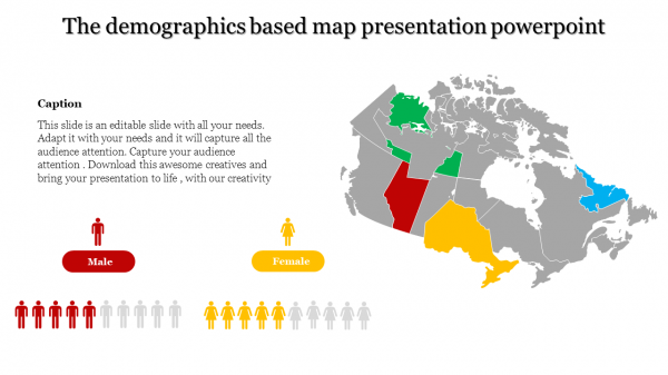map presentation powerpoint-The demographics based map presentation powerpoint