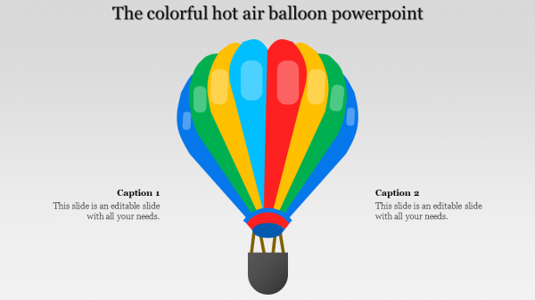 hot air balloon powerpoint-The colorful hot air balloon powerpoint