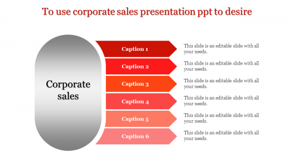 corporate sales presentation ppt-to use corporate sales presentation ppt to desire-Red