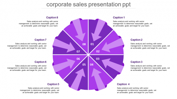 corporate sales presentation ppt-Purple