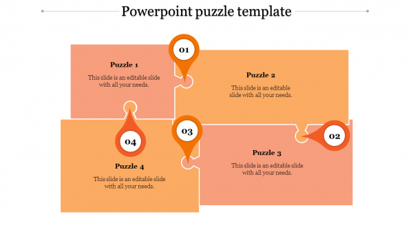 powerpoint puzzle template-powerpoint puzzle template-4-Orange