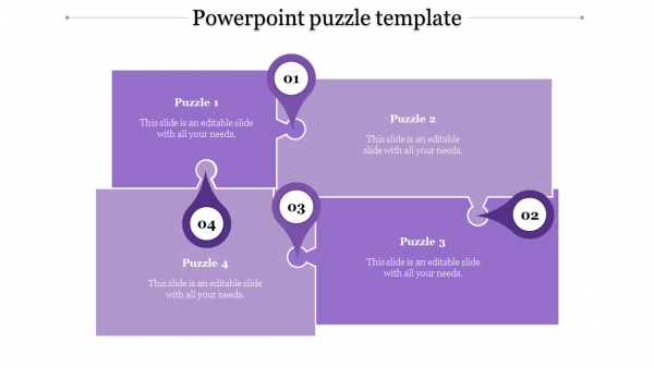 powerpoint puzzle template-powerpoint puzzle template-4-Purple