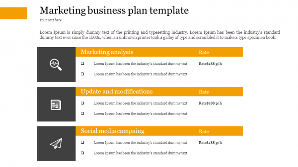 marketing business plan template