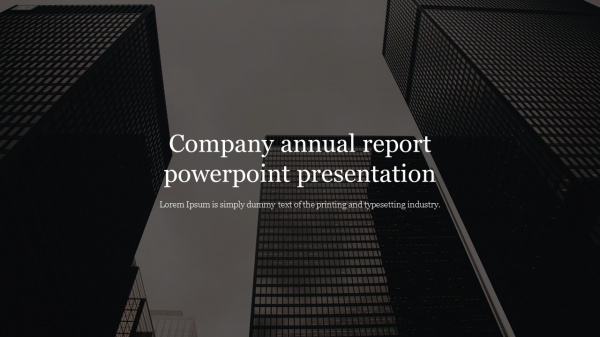 annual report presentation templates