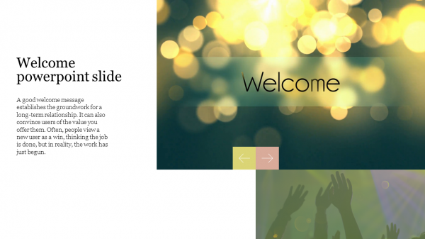 Welcome powerpoint slide