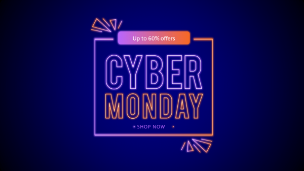 cyber monday background ppt template