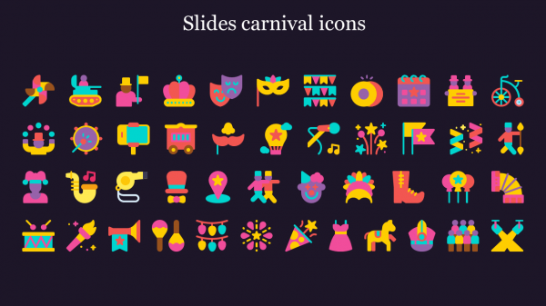 slides carnival icons