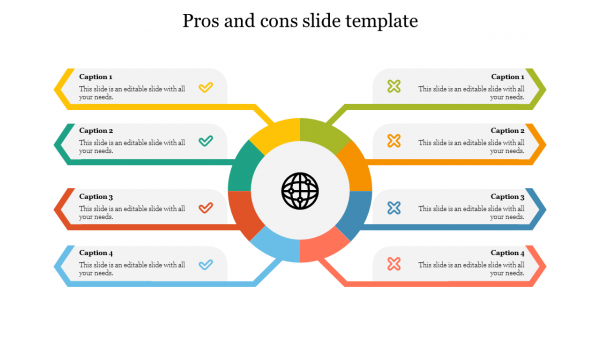 pros and cons slide template