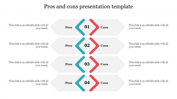 pros and cons presentation template free download