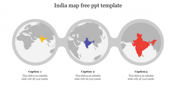 india map free ppt template