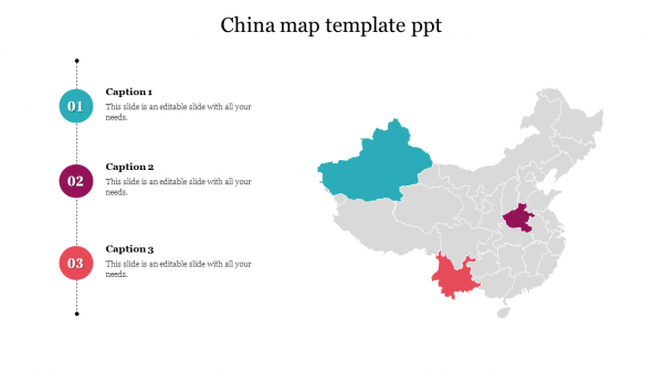 china map template ppt