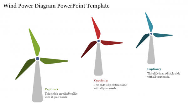 Wind Power Diagram PowerPoint Template