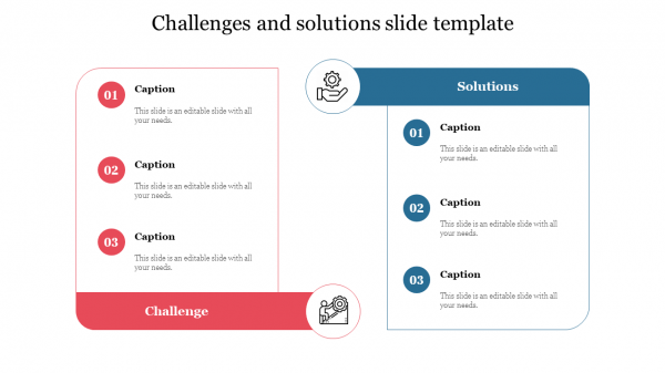 challenges and solutions slide template