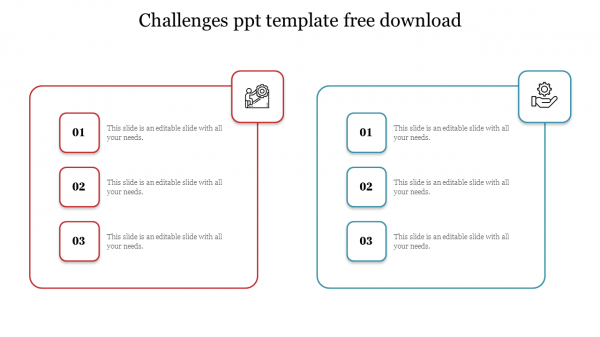 challenges ppt template free download