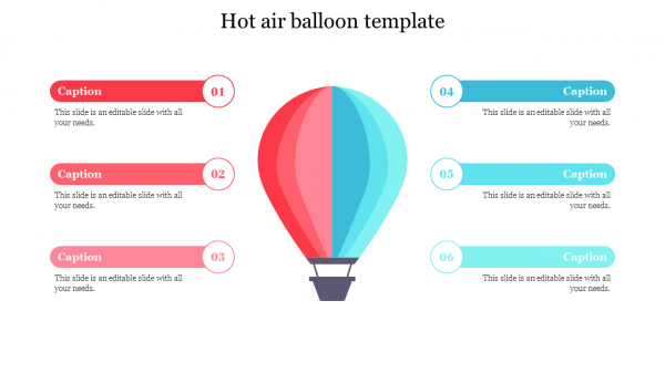 hot air balloon template
