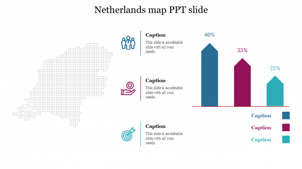 Netherlands map PPT slide
