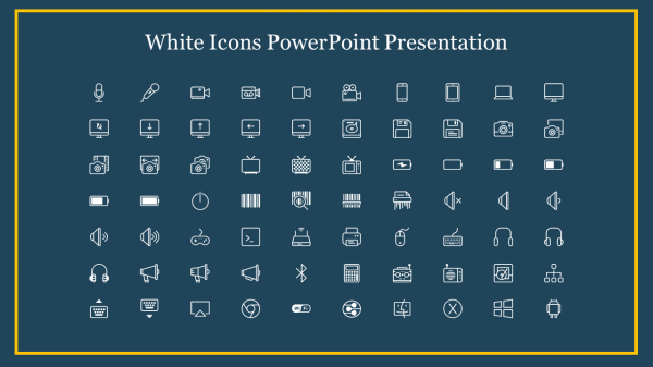 White Icons PowerPoint Presentation