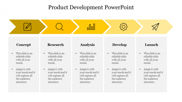 Product Development PowerPoint-Yellow
