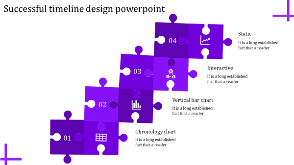 timeline design powerpoint-purple