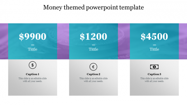 Money themed powerpoint template