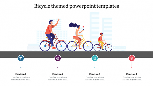 Bicycle themed powerpoint templates