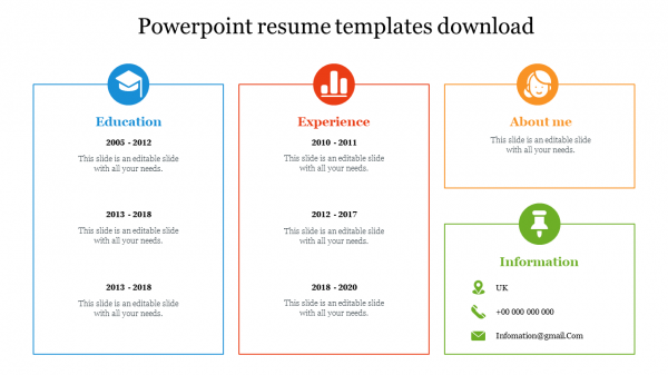 Powerpoint resume templates download 