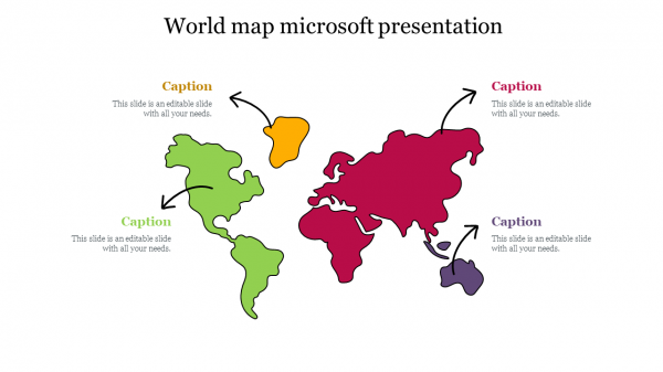 World map microsoft presentation  