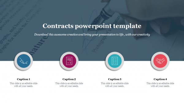 Contracts powerpoint template 