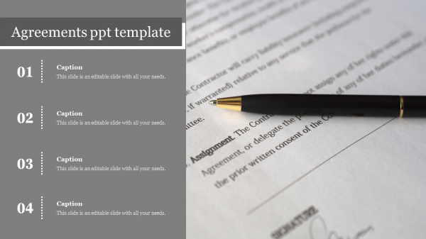 Agreements ppt template 