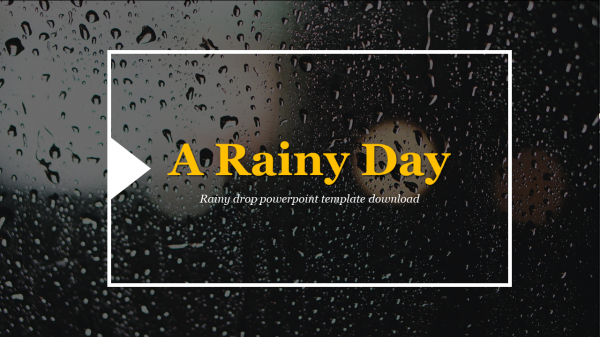 Rainy drop powerpoint template download 
