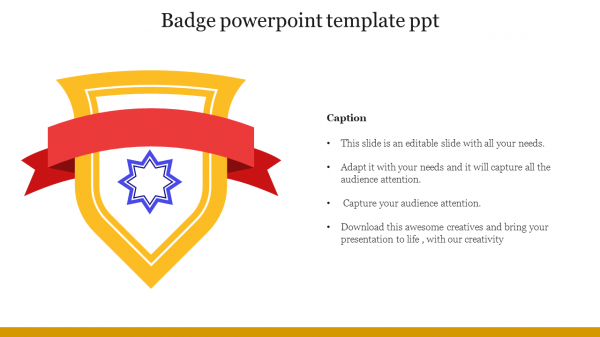 Badge powerpoint template ppt