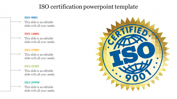 ISO certification powerpoint template