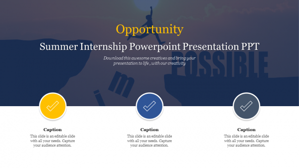 Summer Internship Powerpoint Presentation PPT