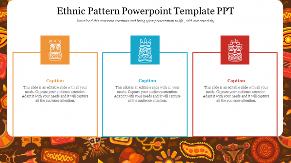 Ethnic pattern powerpoint template PPT