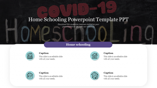 Home Schooling Powerpoint Template PPT