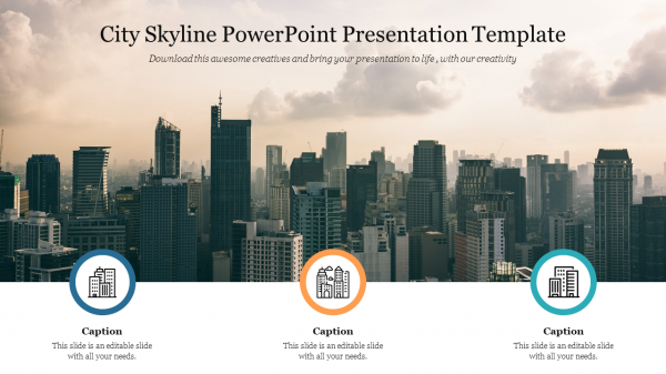 City Skyline PowerPoint Presentation Template