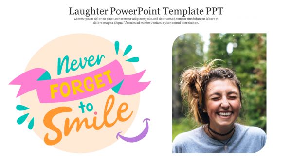 Creative Laughter PowerPoint Template For PPT Slides