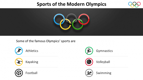 Sports of the Modern Olympics Slide