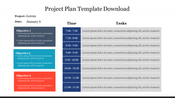 Project Plan Template Free Download
