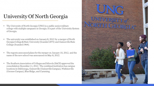 University Of North Georgia PowerPoint Presentation Template