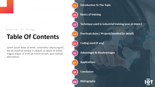 Template Table Of Contents PowerPoint