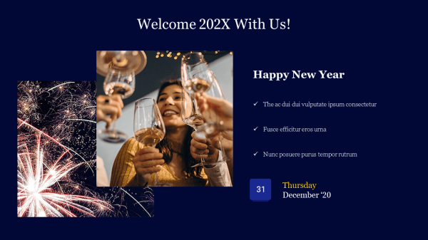 Happy New Year PowerPoint Template Free Download