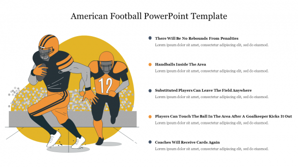 Amazing American Football PowerPoint Template Slide 