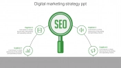 Innovative Digital Marketing Strategy PPT In Green Color