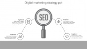 Creative Digital Marketing Strategy PPT In Grey Color